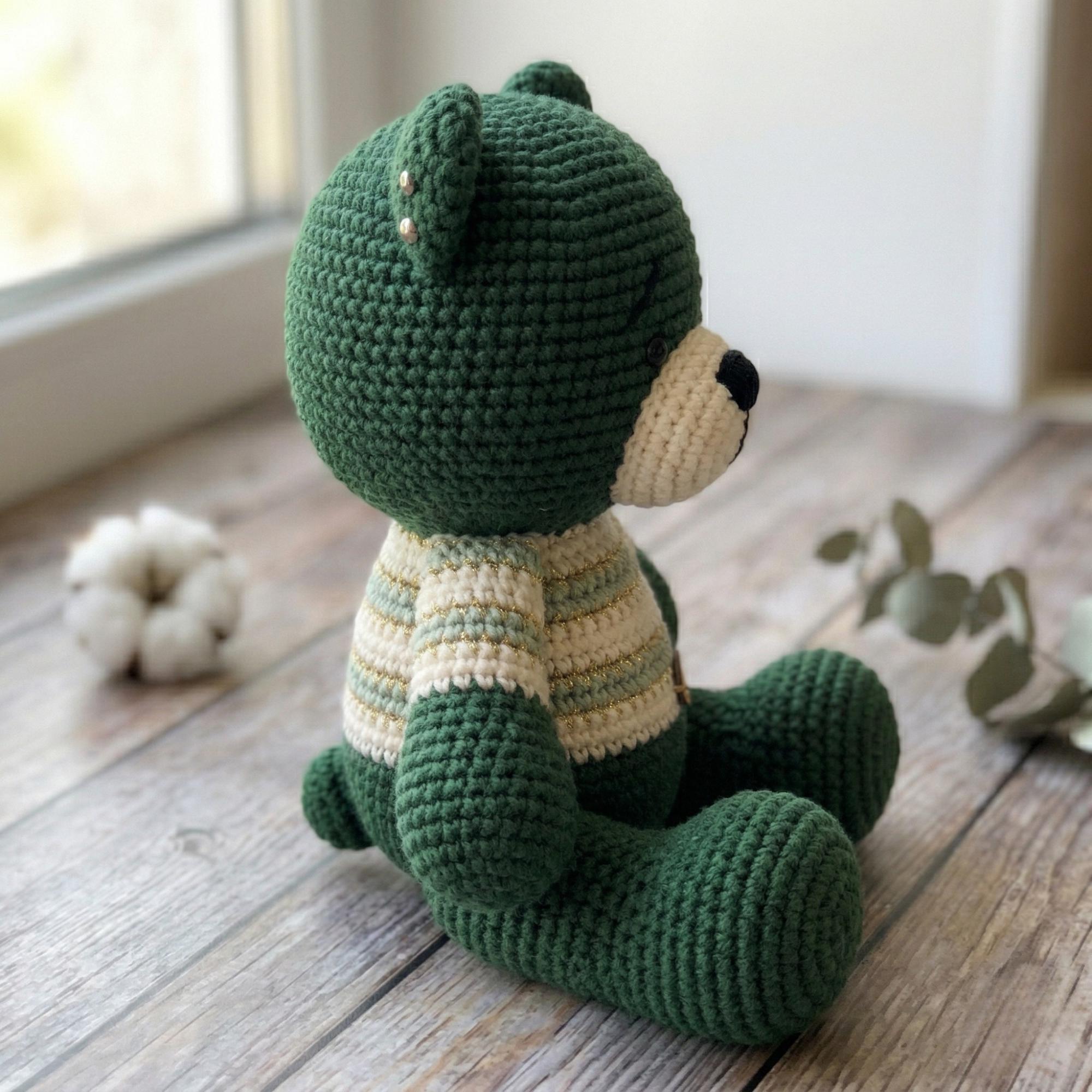 Crochet Teddy Bear Pattern | Amigurumi Sweater Toy PDF (digital ...
