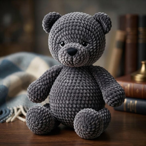 Schema per realizzare un orsetto di peluche all'uncinetto (Amigurumi) / Peluche in formato PDF
