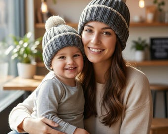 Patrón fácil de gorro de canalé de crochet / Gorro de invierno con aspecto de punto (Patrón PDF)