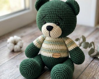 あみぐるみテディベアの編み図 | ぬいぐるみのおもちゃ（PDF） - Etsy 日本