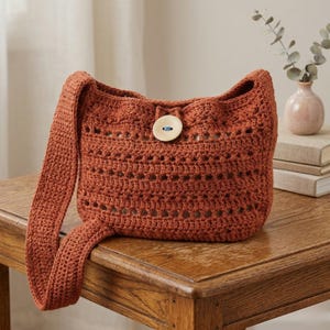Patrón de bolso tote de crochet estilo boho / Bolso de hombro texturizado para mercado (descarga en PDF)