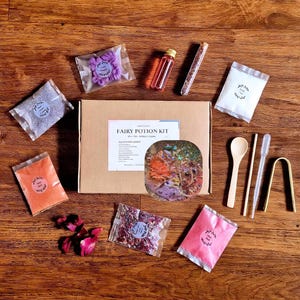 Kit de fabrication de potions féeriques enchantées pour enfants – Coffret de jeu sensoriel magique et pétillant