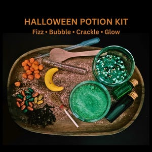 Kit di pozioni di Halloween per bambini / Attività di stregoneria fluorescente al buio (dai 4 anni in su)
