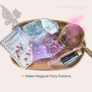Fairy Potion Kit for Kids | Magical Sensory Play Set with Fairy Dust, Pixie Fizz Gems & Moonbeam Potion Liquid | Screen Free Gift