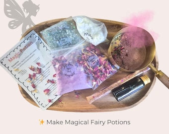 Set sprookjesdrankjes voor kinderen | Magische sensorische speelset met Fairy Dust, Pixie Fizz Gems en Moonbeam Potion Liquid | Schermvrij cadeau