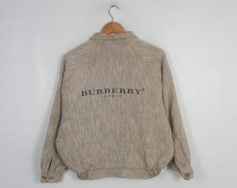 Vintage Burberrys Bomberjacke aus beigefarbenem Tweed
