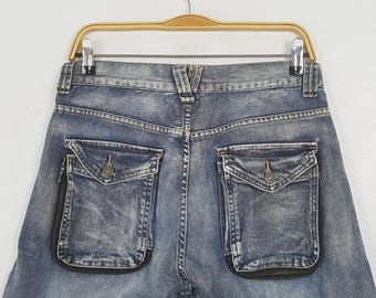 Vintage PPFM Curved Leg Denim Pants - Etsy