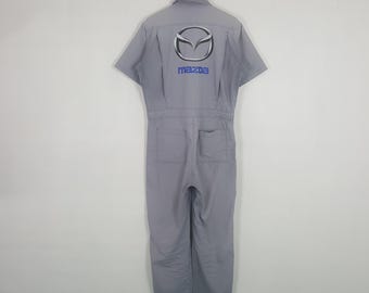 Mazda Sport Worker Custom Coverall Jumpsuit Short Sleeve Jacket