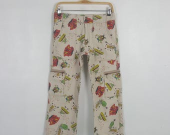 Hysteric Glamour Cartoon Print Cargo Pants