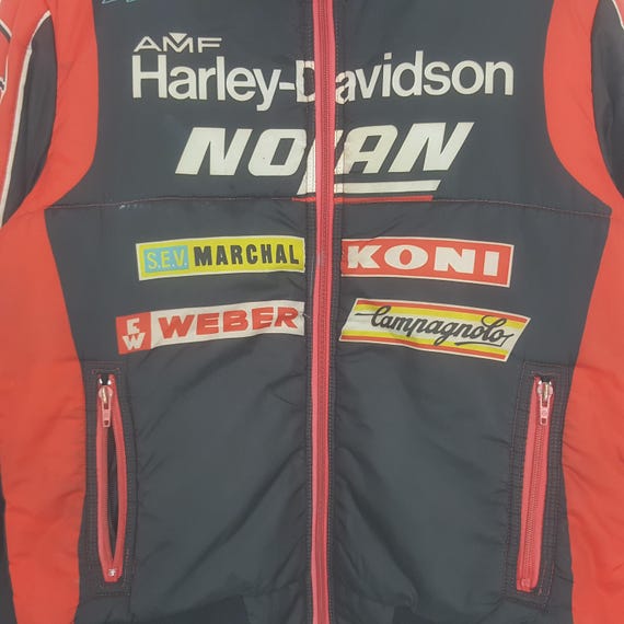 Vintage AMF Harley Davidson Nolan Racing Padded Jacket - Etsy