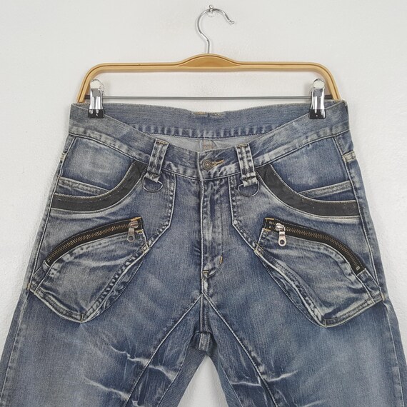 Vintage PPFM Curved Leg Denim Pants - Etsy