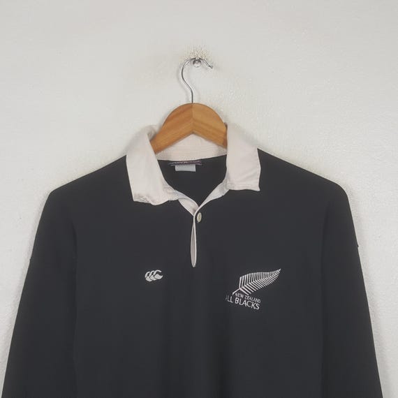 Vintage Canterbury All Blacks Rugby Shirt Long Sleeve… - Gem