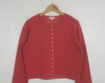 Agnes b. Snap Button Clip Cardigan Sweater