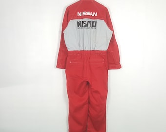 Nissan Racing Team Sport Worker Custom Coverall Jumpsuit Jacket