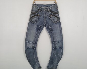 Vintage PPFM Curved Leg Denim Pants - Etsy
