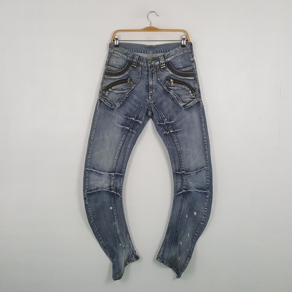 Vintage PPFM Curved Leg Denim Pants - Etsy