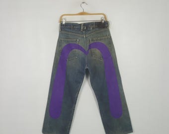 C*a様 EVISU No.1 SPECIAL Denim jeans 90s Vintage Evisu No 1 Special Denim Jeans ( Waist 28 ) - Etsy