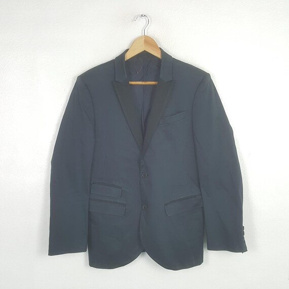 Neil Barrett, Vintage Neil Barrett Italian Designer Tuxedo Cotton Blazer Jacket Formal Peak Lapel Tailored