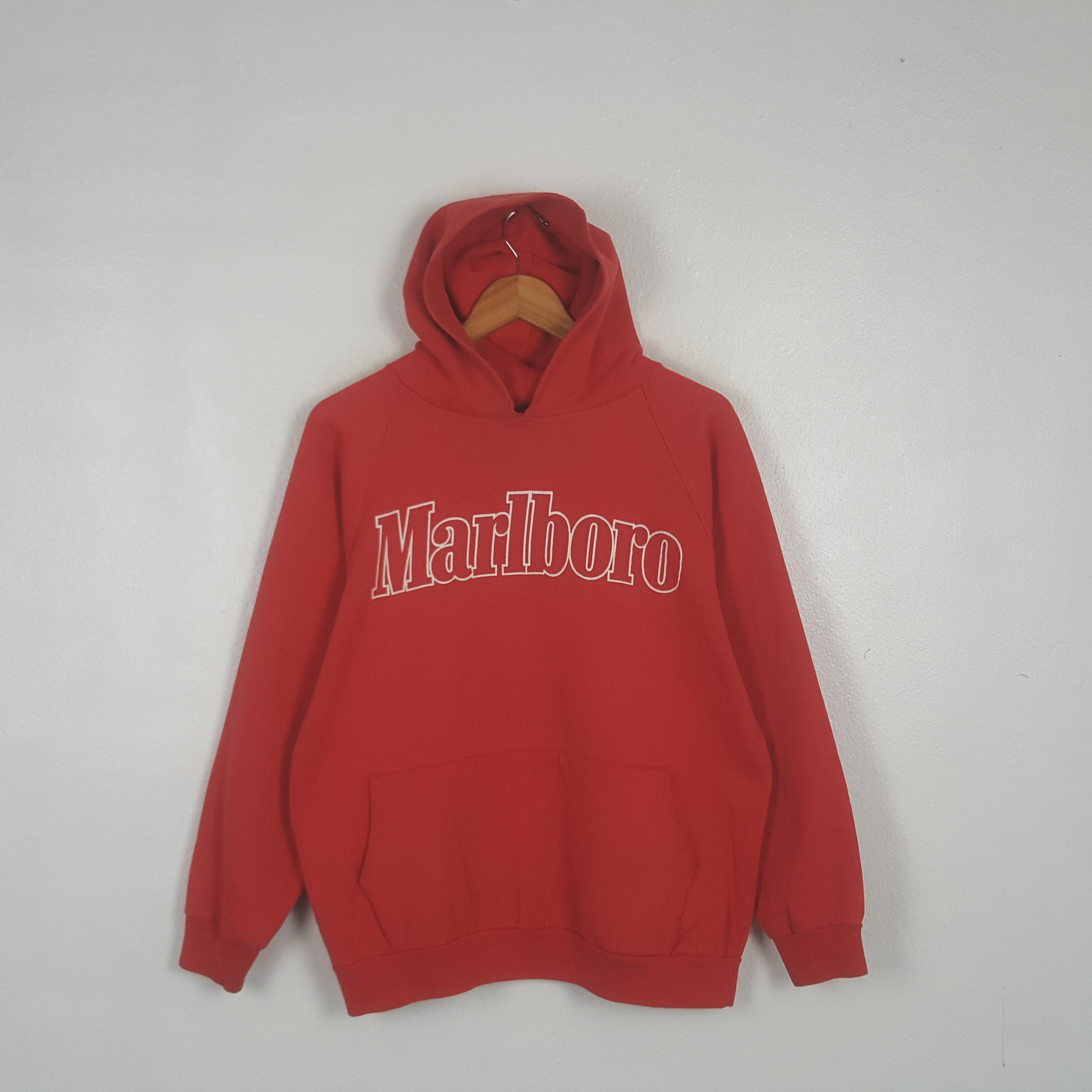 Marlboro Hoodie Red - Etsy
