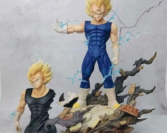 Dragon Ball Z Majin Vegeta Actionfigur 18cm - PVC-staty med dubbelt huvud, samlarfigur