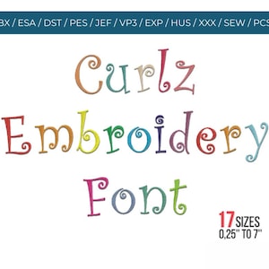 Fuente de bordado BX / Alfabeto cursivo itálico / Tamaños pequeños y grandes / 10 formatos / Descarga instantánea