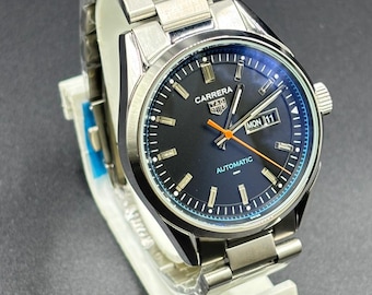 Refurbished Tag Carrera Black Dial With Date & Day indicator Automatic Movment Men's Wrist Watch