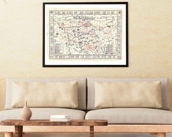 Ruhrgebiet Fantasy-Landkarte DIN A2 (594 x 420 mm)