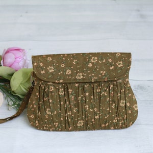 Sac à main vert olive, cadeau de demoiselle dhonneur, cadeau pour elle, sac à main nuptiale, pochette nuptiale, pochette dolive, embrayages, cadeau de demoiselle dhonneur image 1