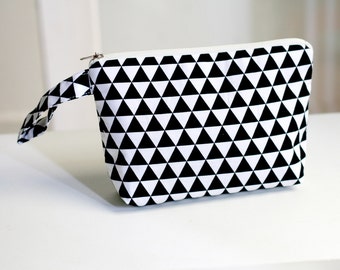 Noir et blanc Triangle Pouch, composent de pochette, pochette polyvalente