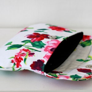 Pink Floral Clutch, spring summer wedding clutch, bridesmaid, clutch, bridesmaid gft image 3