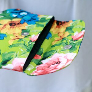 Green clutch summer bright floral, limited edition, bridesmaid clutch image 2