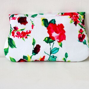 Pink Floral Clutch, spring summer wedding clutch, bridesmaid, clutch, bridesmaid gft image 4