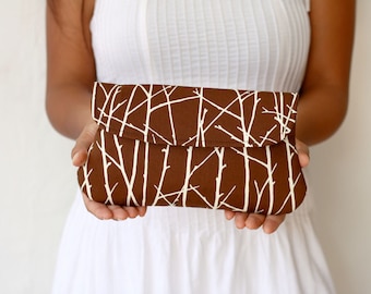 Brown clutch - simple clutch Twiggy in Brown