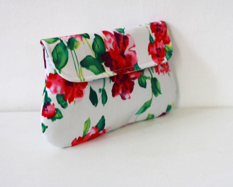 Pink Floral Clutch, spring summer wedding clutch, bridesmaid, clutch, bridesmaid gft image 5