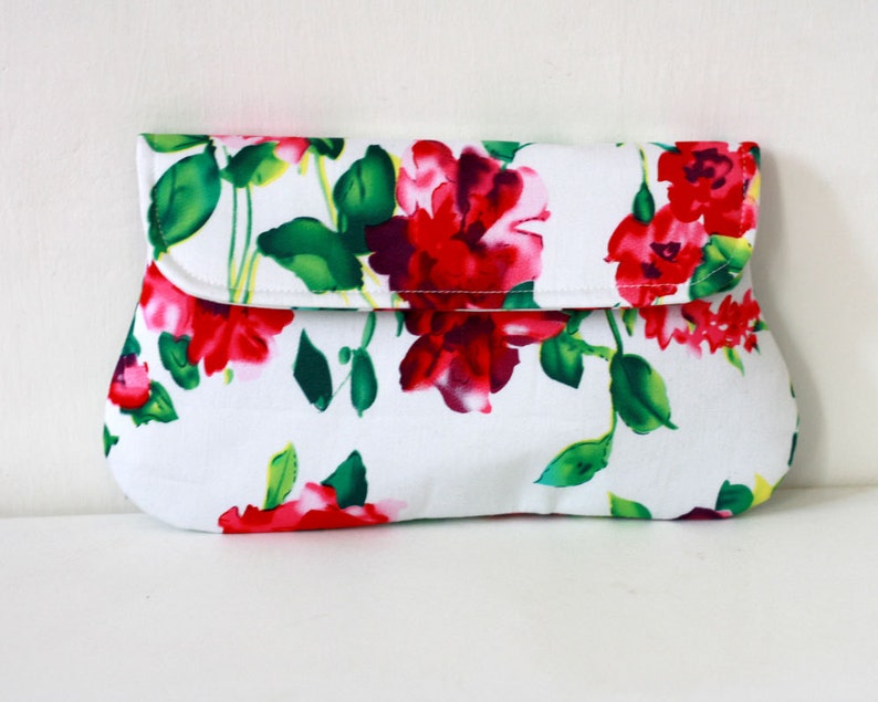 Pink Floral Clutch, spring summer wedding clutch, bridesmaid, clutch, bridesmaid gft image 2