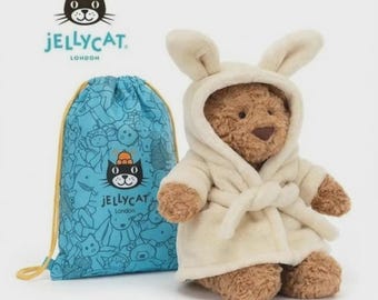 Peluche ours Bartholomew, peignoir,