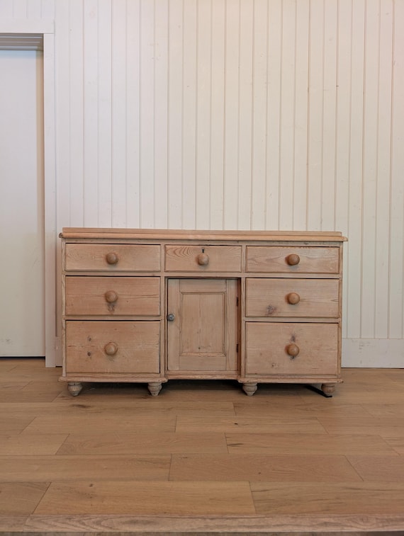 Antique English Pine Petite Sideboard