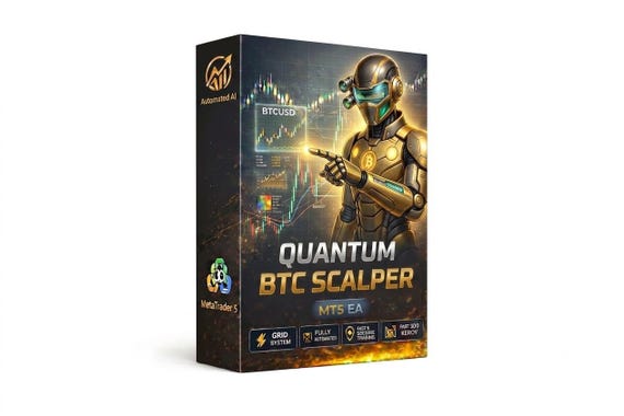 Quantum BTC Scalper MT5 EA | Bitcoin Trading Bot | BTCUSD Expert Advisor | Crypto Grid Trading Robot | MetaTrader  5