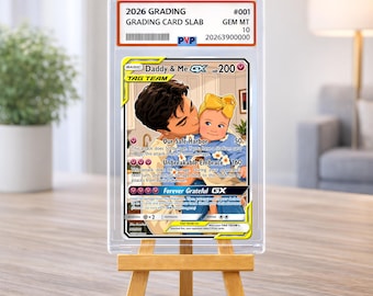 Custom Father's Day Poke Card, Personalized Photo Trading Card Gift for Dad, Unique Keepsake & Collectible, Unique Dad Birthday Cards Gifts
