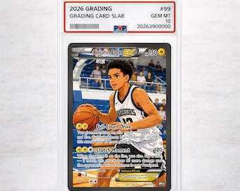 Personalized Anime Graded Card, Custom Basketball Player Collector Card, Geeky Friend Gift, Birthday Keepsake, Unique Gift for Sports Lover