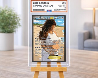 Custom Pregnancy Maternity Collector Card in Grading Slab, Personalized Mom Portrait Trading Card, Mother's Day Baby Shower Gift for New Mom