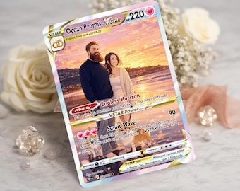 Custom Couple Anniversary Collector Card, I Choose You Valentine Card, Portrait Trading Card, Romantic Gift for Boyfriend Girlfriend