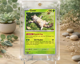 Custom Pet Trading Card | Personalized Cat Dog Collector Card, Cute Gift for Pet Lover, Turn Your Pet Into a Holographic Card,Pet Photo Gift