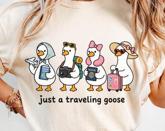 Traveling Goose PNG, Goose Vacation, Funny Travel Shirts (Digital Download)