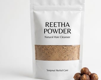 Reetha Powder Fein gemahlenes Waschnusspulver Natürliches Sapindus Mukorossi