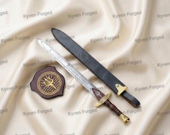 Handmade Riptide Swords: Percy Jackson's Anaklusmos Replica Decorative Display Decor, Christmas Gift, Wedding Gift for Him