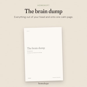Brain Dump Printable, Weekly Reset Worksheet, Mind Declutter Template, Overwhelm Relief To Do PDF, English Français Español, A4 Letter