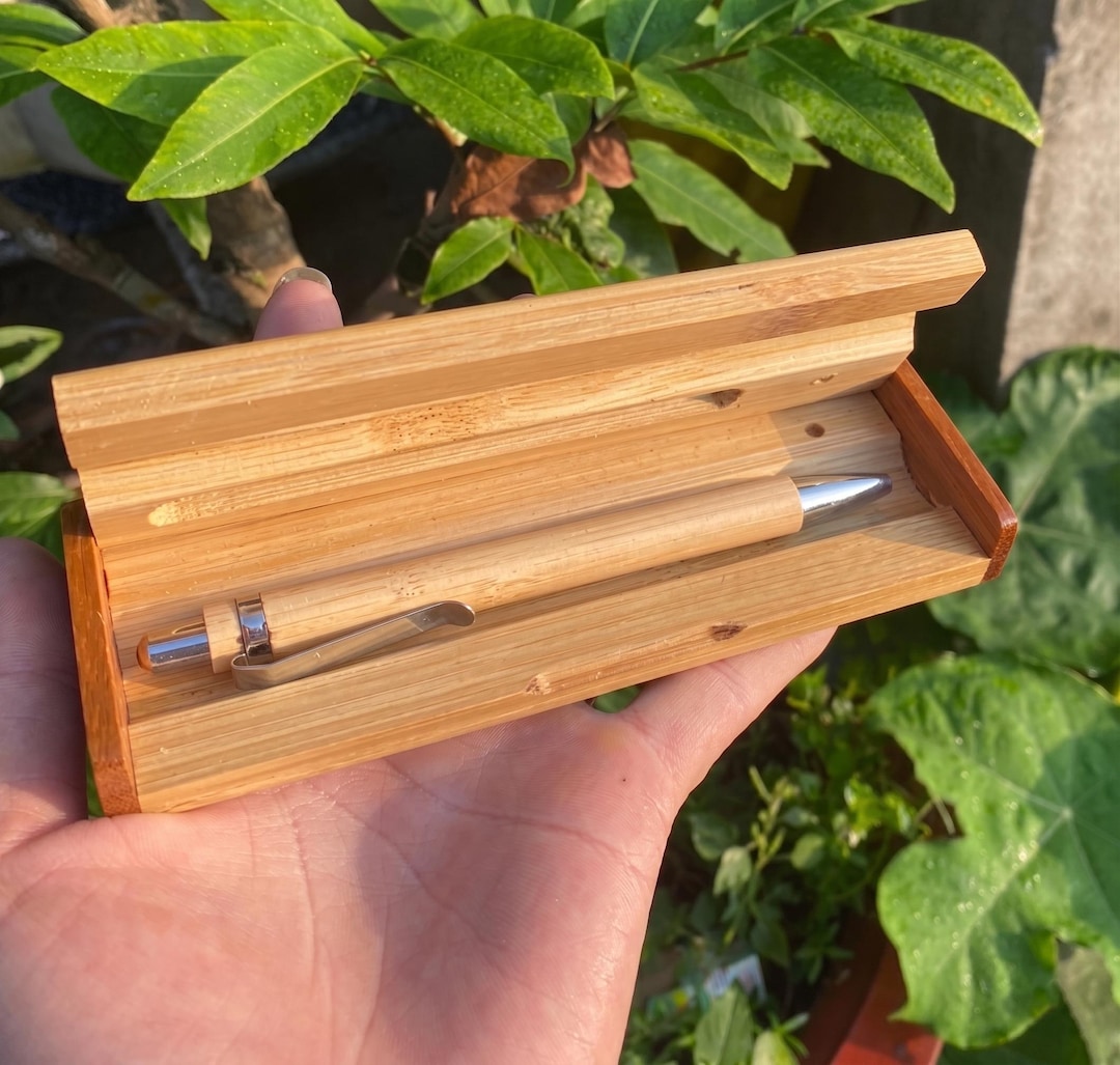 Personalized Bamboo Desk Organizer Set – Engraved Pen Holder ...