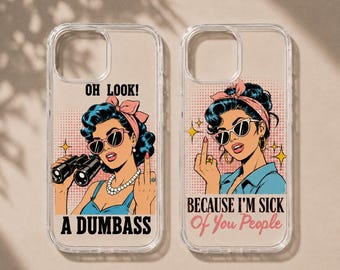 Retro Pop Art iPhone 17 Pro Max Case, Sassy Comic Girl Y2K TPU Cover