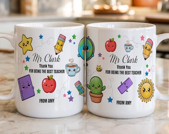 Personalized Teacher Appreciation Mug ,Custom Teacher Gift, Best Teacher Mug, End of Year Teacher Thank You